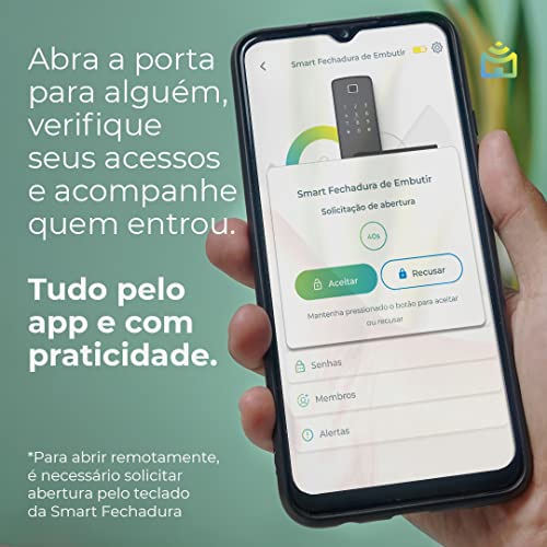 Fechadura Inteligente Wifi App Biometria Senha Cartão Smart